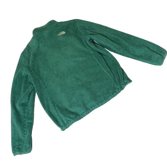North Face Hoodie Women’s Large Green Full Zip Fleece Zip Up WORN - Picture 2 of 11